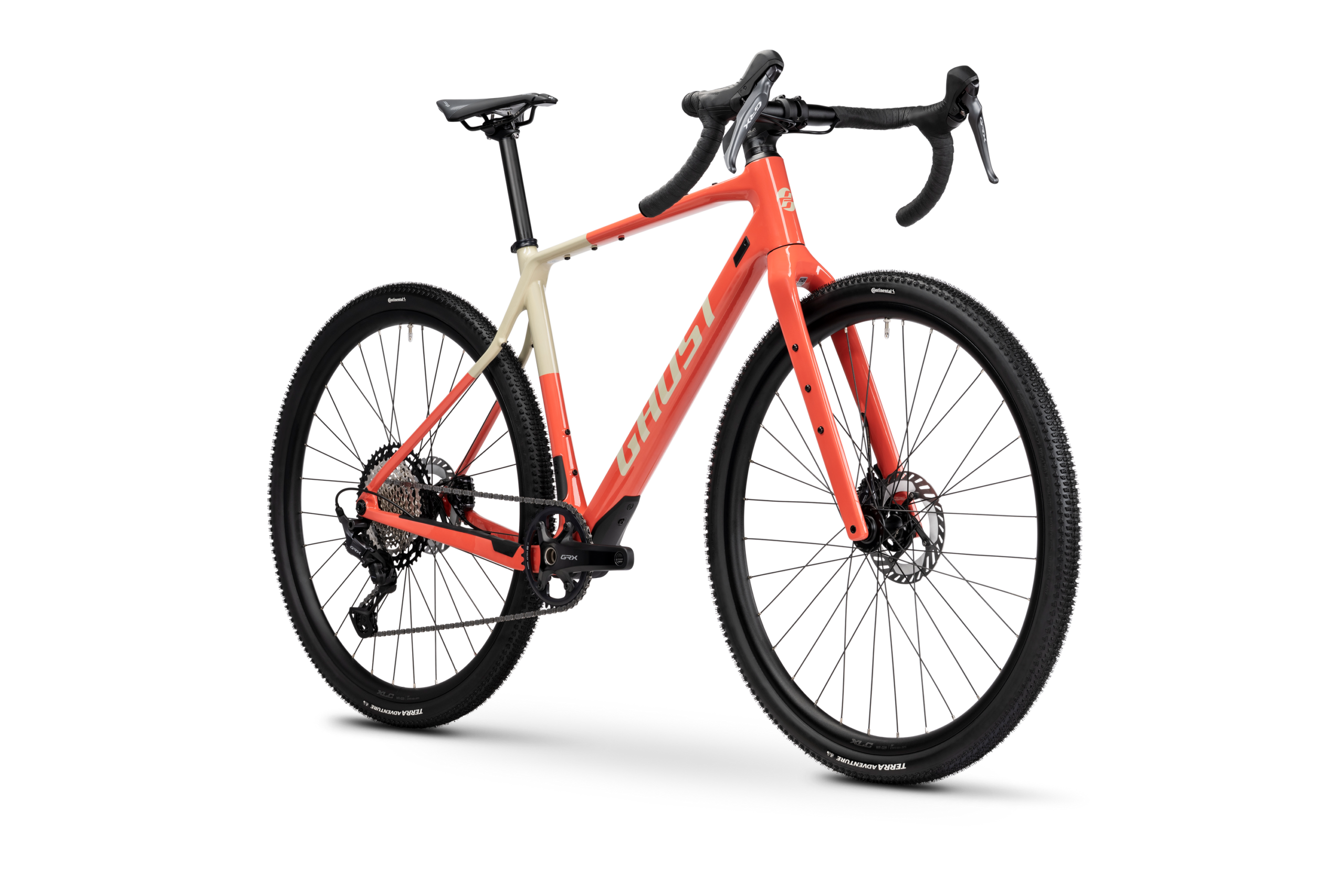 GHOST ASKET CF PRO 2026 Carbon-Gravelbike in Passion Flame/Sandy Beige Glossy, Grösse M